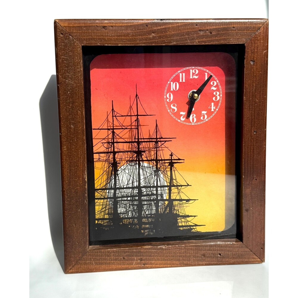 Mod Nautical Sunset Clock, Mod Wall Decor - Picture 10 of 16